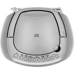 TechniSat DIGITRADIO 1990 0001/3952 rádio s CD, DAB+, FM, AUX, Bluetooth, CD, USB, s USB nabíječkou, funkce alarmu, stříbrná