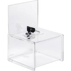 Sigel box pro promoakce s vhazovacím výřezem, zamykatelný VA151 transparentní (š x v x h) 150 x 150 x 212 mm 1 ks