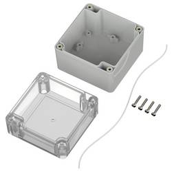 TRU COMPONENTS 6U07090908437 TC-13865084 Průmyslová skříň 90 x 90 x 75 ABS, polykarbonát světle šedá, transparentní 1 ks