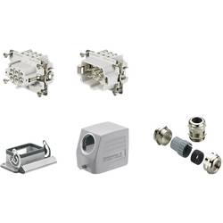 RockStar&reg; HDC kits-Heavy Duty Connectors, Kit, HE, Size: 3, Poles: 1, Screw connection, 500 V, 24 A, diecast aluminium, metric
