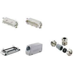 RockStar&reg; HDC kits-Heavy Duty Connectors, Kit, HE, Size: 8, Poles: 1, Screw connection, 500 V, 16 A, diecast aluminium, PG