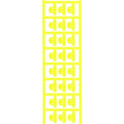 Weidmüller 1805780000 SFC 2/21 NEUTRAL GE ochranný štítek Druh montáže: přichycení sponami Potisknutelná plocha: 5.80 x 21 mm žlutá Počet markerů: 120 120 ks