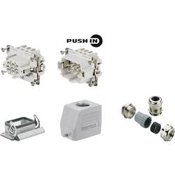 RockStar&reg; HDC kits-Heavy Duty Connectors, Kit, HE, Size: 3, Poles: 6, PUSH IN spring connection, 500 V, 24 A, diecast aluminium, metric