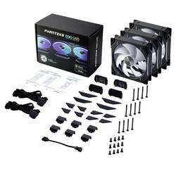 Phanteks D30 PWM Regular Airflow D-RGB PC větrák s krytem černá (š x v x h) 140 x 30 x 140 mm včetně LED osvětlení