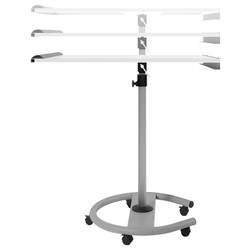 Rocada flipchart 618 (š x v) 680 mm x 1900 mm bílá, šedá omyvatelný, popisovatelný, výškově nastavitelný, vč. odkládací poličky, magnetický R618102