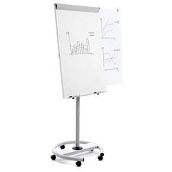 Rocada flipchart 618 (š x v) 680 mm x 1900 mm bílá, šedá omyvatelný, popisovatelný, výškově nastavitelný, vč. odkládací poličky, magnetický R618102
