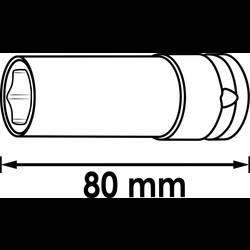 Vigor V6309 sada vložek zástrčného klíče nárazového šroubováku , metrický, 1/2, V6309