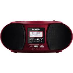 TechniSat DIGITRADIO 1990 0003/3952 rádio s CD, DAB+, FM, AUX, Bluetooth, CD, USB, s USB nabíječkou, funkce alarmu, červená