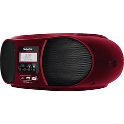 TechniSat DIGITRADIO 1990 0003/3952 rádio s CD, DAB+, FM, AUX, Bluetooth, CD, USB, s USB nabíječkou, funkce alarmu, červená