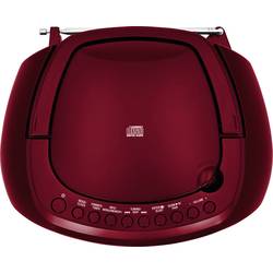 TechniSat DIGITRADIO 1990 0003/3952 rádio s CD, DAB+, FM, AUX, Bluetooth, CD, USB, s USB nabíječkou, funkce alarmu, červená