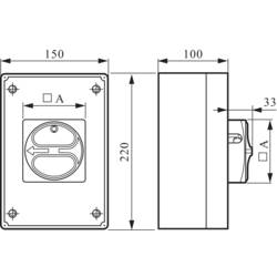 BACO 172161 odpínač 32 A 1 x 90 ° žlutá, červená 1 ks