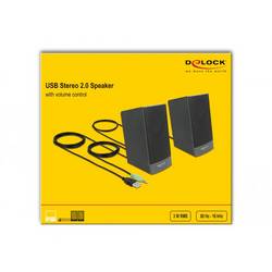 Delock 27001 2.0 PC reproduktory kabelový 3 W černá