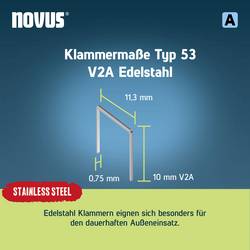 Novus Tools 042-0761 svorky z jemného drátu Typ 53 5000 ks Rozměry (d x š x v) 6 x 11.3 x 6 mm