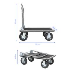 TOOLCRAFT TO-10245330 skládací plošinový vozík, ocel, max. zatížení 300 kg