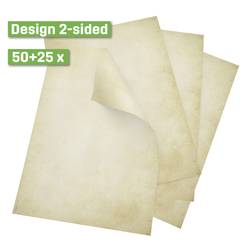 Sigel DP983 Vintage okrasný papír sada A4 90 g/m² béžová 75 listů