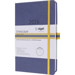 Sigel L2602 týdenní kalendář Linescape 2026 Hardcover DIN A5 modrá, žlutá 1 ks Počet stran: 176
