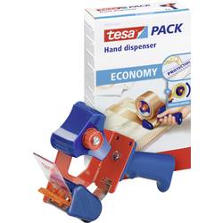 tesa odvíječ balicí pásky 06300-1-0 modrá, červená Šířka role (max.): 50 mm Délka role (max.) 66 m s brzdou, s ochranou čepele, ručně nastavitelné