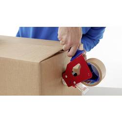 tesa odvíječ balicí pásky 06300-1-0 modrá, červená Šířka role (max.): 50 mm Délka role (max.) 66 m s brzdou, s ochranou čepele, ručně nastavitelné