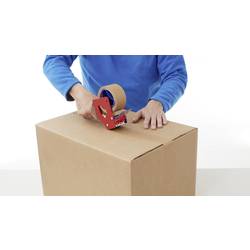 tesa odvíječ balicí pásky 06300-1-0 modrá, červená Šířka role (max.): 50 mm Délka role (max.) 66 m s brzdou, s ochranou čepele, ručně nastavitelné