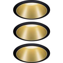 Paulmann 4064161242248 Cole Coin vestavné svítidlo, LED, 6 W, černá, zlatá, sada 4 ks