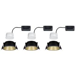 Paulmann 4064161242248 Cole Coin vestavné svítidlo, LED, 6 W, černá, zlatá, sada 4 ks