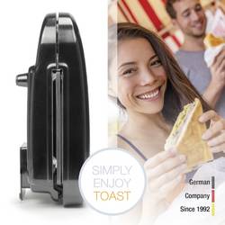 Korona XXL toustovač nepřilnavý povlak, ochrana proti přehřátí, automatické přizpůsobení teploty, indikátor černá