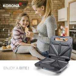 Korona XXL toustovač nepřilnavý povlak, ochrana proti přehřátí, automatické přizpůsobení teploty, indikátor černá