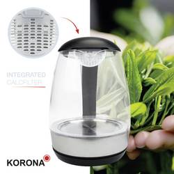 Korona rychlovarná konvice, černá, nerezová ocel, 20608