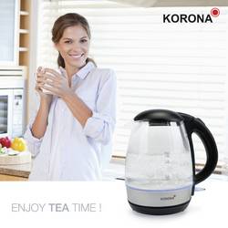 Korona rychlovarná konvice, černá, nerezová ocel, 20608