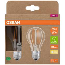 OSRAM HOMELIGHTING 4099854253508 LED Energetická třída (EEK2021) A (A - G) E27 klasická žárovka 3.8 W = 60 W teplá bílá (Ø x v) 60 mm x 60 mm vlákno 2 ks