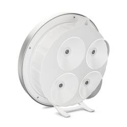 Mebus 41124 DCF nástěnné hodiny 17 cm x 6 cm, stříbrná, vhodné do koupelny / vlhkého prostoru