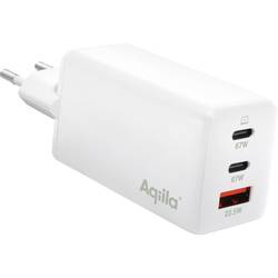 Aqiila W3 USB nabíječka, 1x USB A , 2x USB-C®, 65 W, Dodávka energie, Quick Charge 3.0, QC 4+, bílá