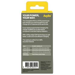 Aqiila W3 USB nabíječka, 1x USB A , 2x USB-C®, 65 W, Dodávka energie, Quick Charge 3.0, QC 4+, bílá