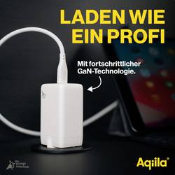 Aqiila W3 USB nabíječka, 1x USB A , 2x USB-C®, 65 W, Dodávka energie, Quick Charge 3.0, QC 4+, bílá