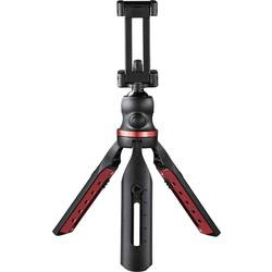 Hama stolní stativ 1/4palcové min./max.výška=16 - 19 cm černá kulová hlava, integrovaná vodováha, vč. držáku smartphonu