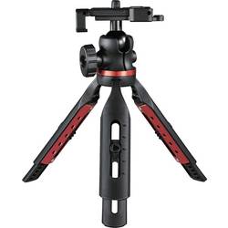 Hama stolní stativ 1/4palcové min./max.výška=16 - 19 cm černá kulová hlava, integrovaná vodováha, vč. držáku smartphonu