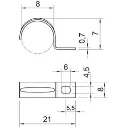 OBO Bettermann 1003089 Upevňovací objímka 100 ks kov