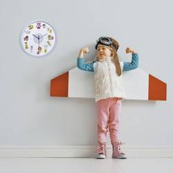 TFA Dostmann Little Animals Quartz nástěnné hodiny 30.9 cm x 4.4 cm světle modrá