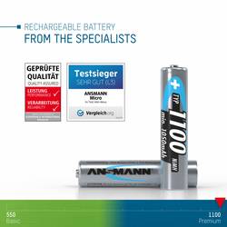 akumulátor AAA Ni-MH Ansmann N/A, 1050 mAh, 1.2 V, 2 ks