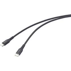Renkforce USB kabel USB 2.0 USB-C ® zástrčka, USB-C ® zástrčka 1.00 m černá flexibilní provedení, extrémně odolné pletené stínění RF-6872330