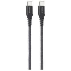 Renkforce USB kabel USB 2.0 USB-C ® zástrčka, USB-C ® zástrčka 1.00 m černá flexibilní provedení, extrémně odolné pletené stínění RF-6872330