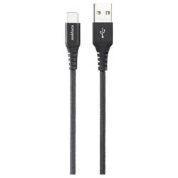 Renkforce USB kabel USB 2.0 USB-A zástrčka, USB-C ® zástrčka 1.00 m černá flexibilní provedení, extrémně odolné pletené stínění, oboustranně zapojitelná