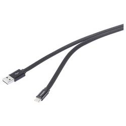 Renkforce USB kabel USB 2.0 USB-A zástrčka, USB-C ® zástrčka 1.50 m černá S magnetickým vinutím RF-6872046