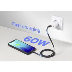 Renkforce USB kabel USB 2.0 USB-A zástrčka, USB-C ® zástrčka 1.50 m černá S magnetickým vinutím RF-6872046