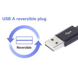 Renkforce USB kabel USB 2.0 USB-A zástrčka, USB-C ® zástrčka 1.50 m černá S magnetickým vinutím RF-6872046