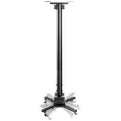 Neomounts CL25-550BL1 stropní držák projektoru stropní držák, naklápěcí + nakláněcí, nastavitelná výška, otočný vzd. země-strop (max.): 114.5 cm černá