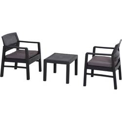 Progarden Kraka 6430 sada zahradního nábytku plast, polyester antracitová