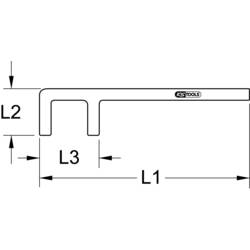 KS Tools 9638231 Ventilový háček BROZEplus 16 x 40 mm