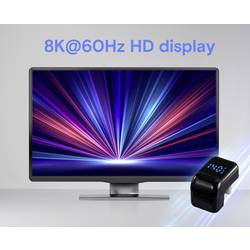 Renkforce USB3® adaptér [1x USB-C® zástrčka - 1x USB-C® zásuvka] USB4® U-Type Charging Adapter, 8K, 140W, 40 Gbps LED displej s nabíjením (napětí/proud/výkon),