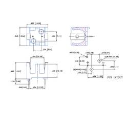 MPD BH1/3N-C bateriový držák 1x 1/3N pájený konektor (d x š x v) 16 x 13.5 x 12.5 mm